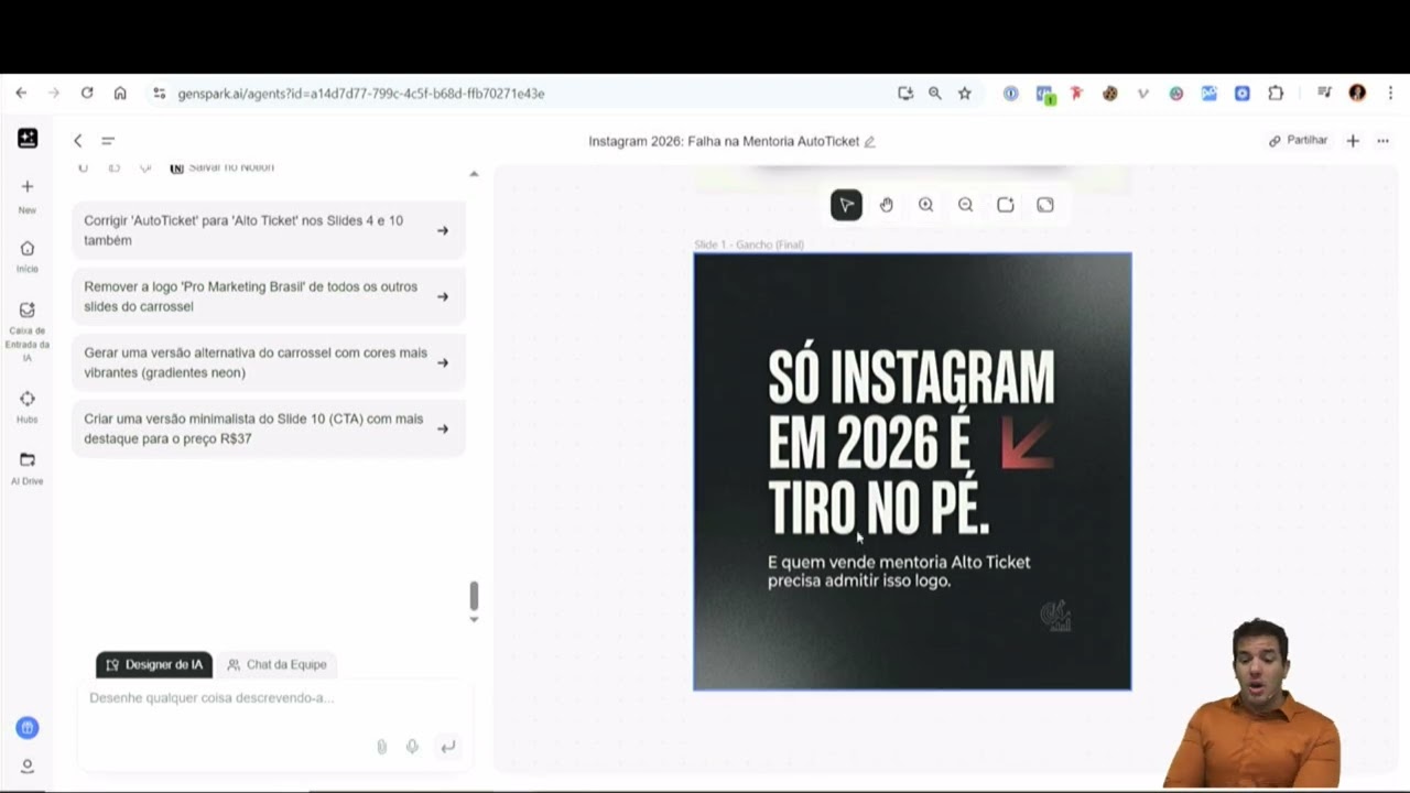 Criativos com IA para vender mentoria online — Thiago Vida Fera